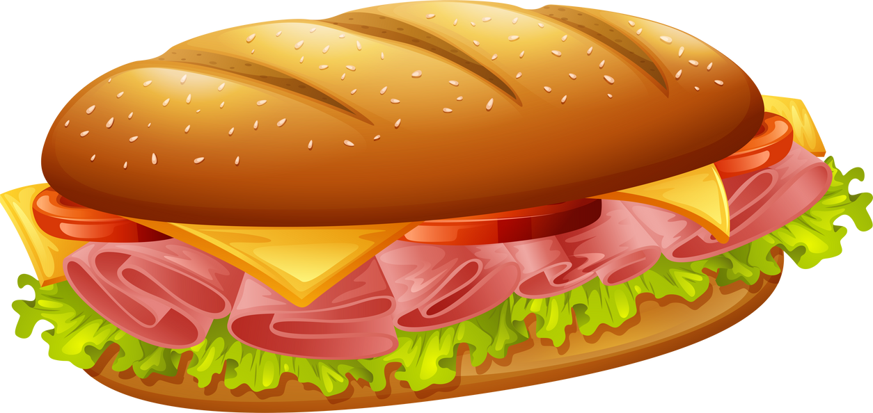 Hamburger with ham and cheese